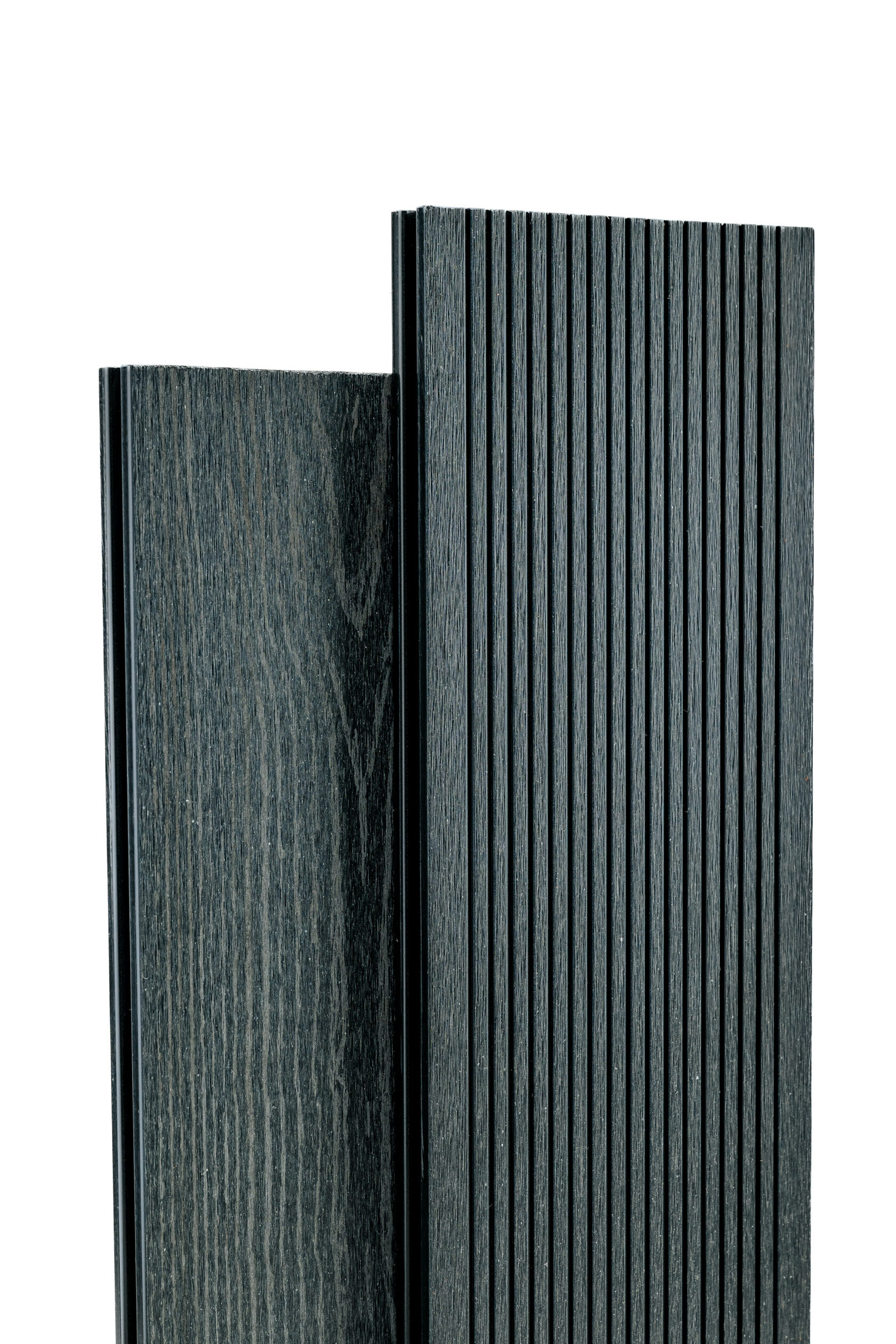 Террасная доска МПК "Верста" 150х24 полнотелая 2D тиснение + вельвет, графит